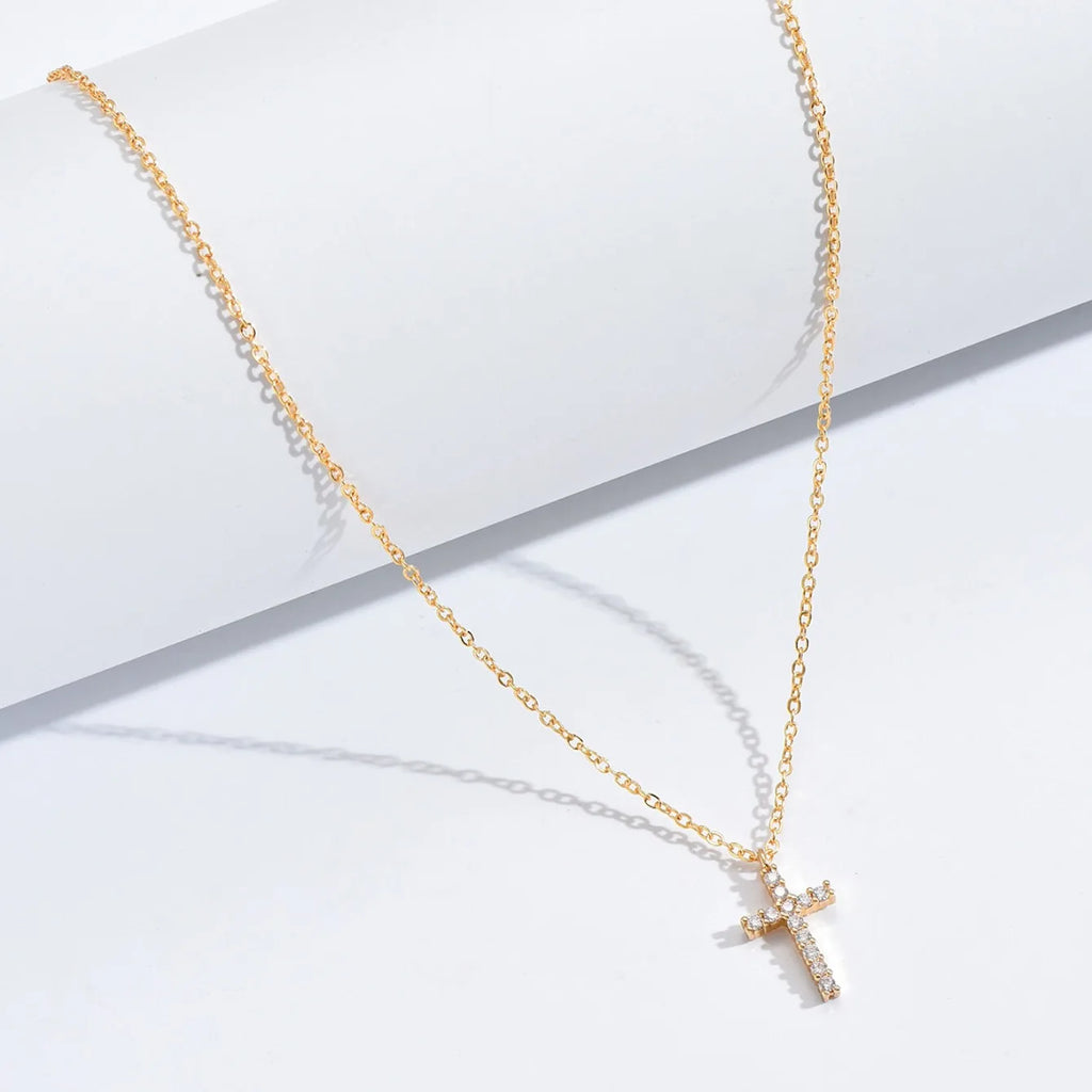 Crystal Cross Pendant Necklace
