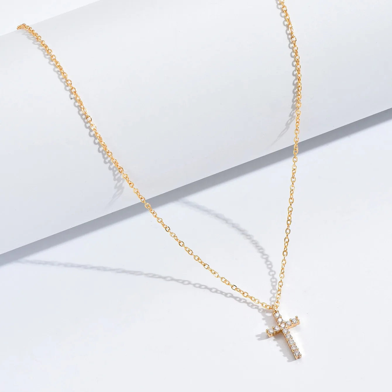 Crystal Cross Pendant Necklace