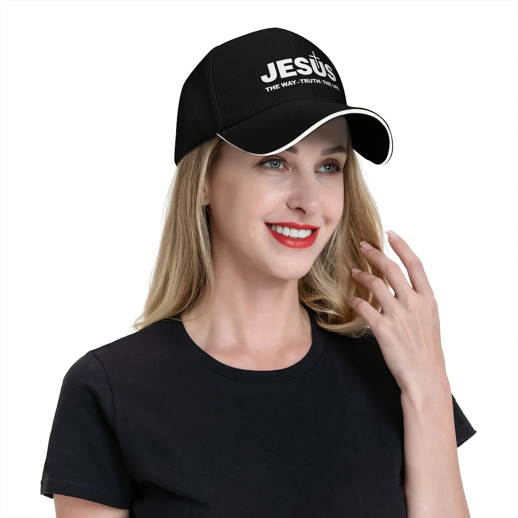 Jesus Cross Print Cap