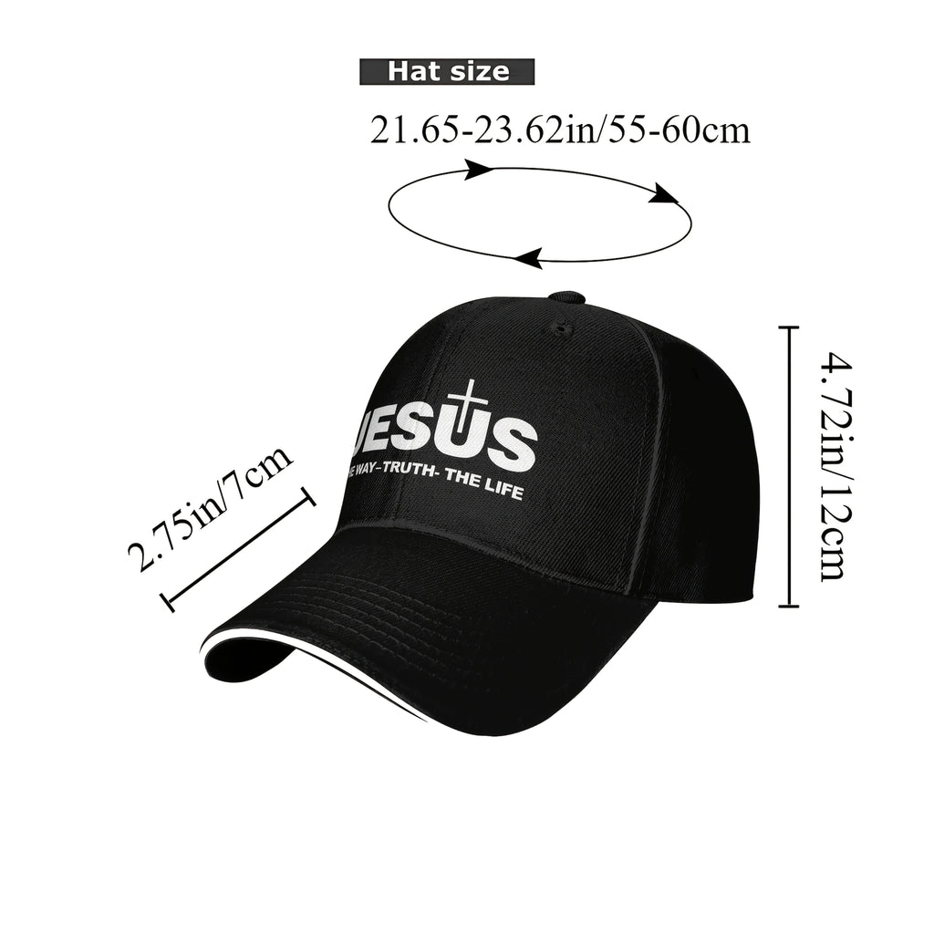 Jesus Cross Print Cap