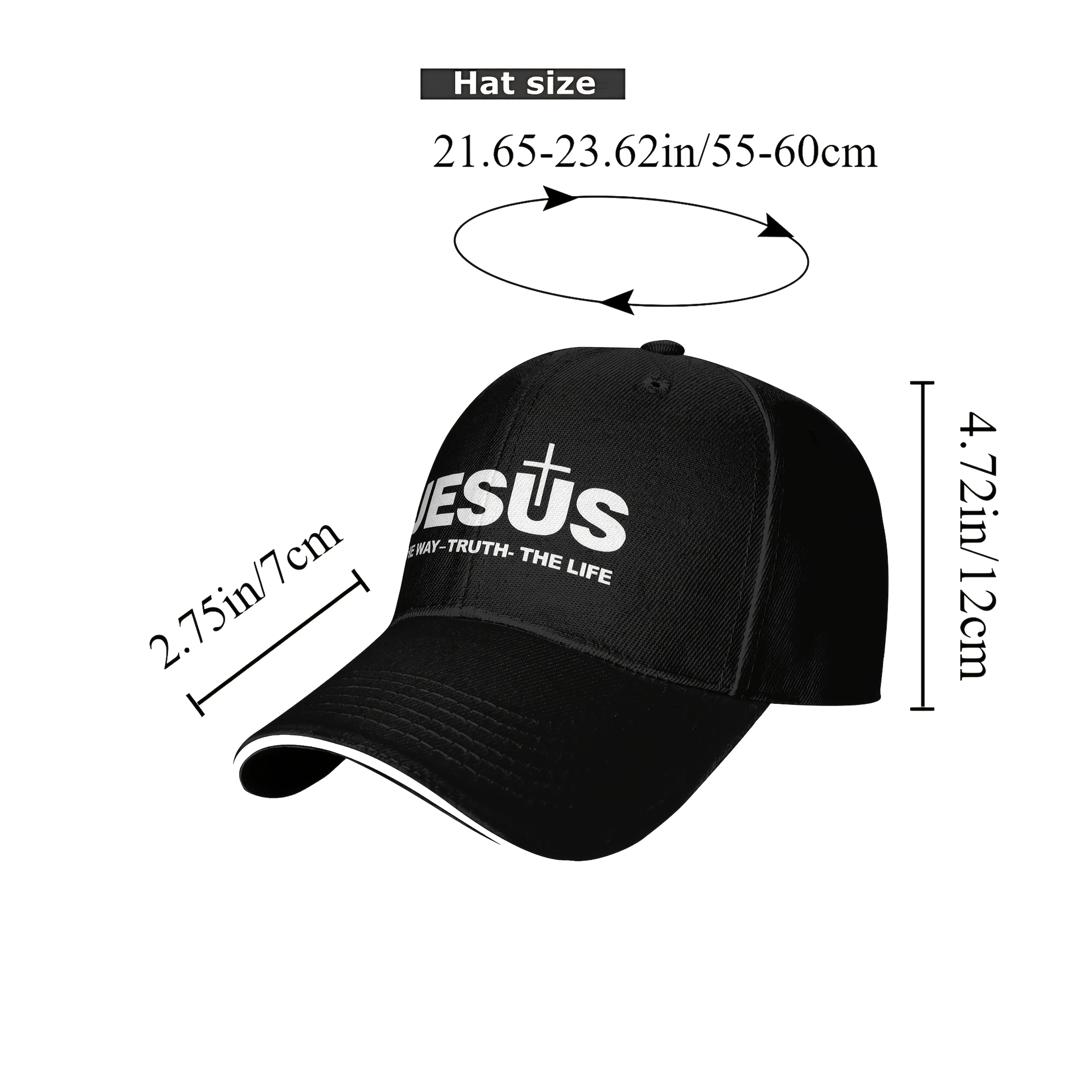 Jesus Cross Print Cap
