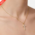 Crystal Cross Pendant Necklace