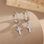 Zircon Cross Earrings