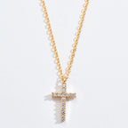 Crystal Cross Pendant Necklace
