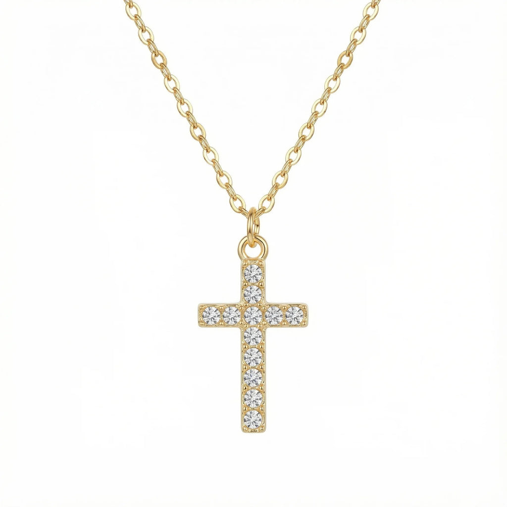 Crystal Cross Pendant Necklace