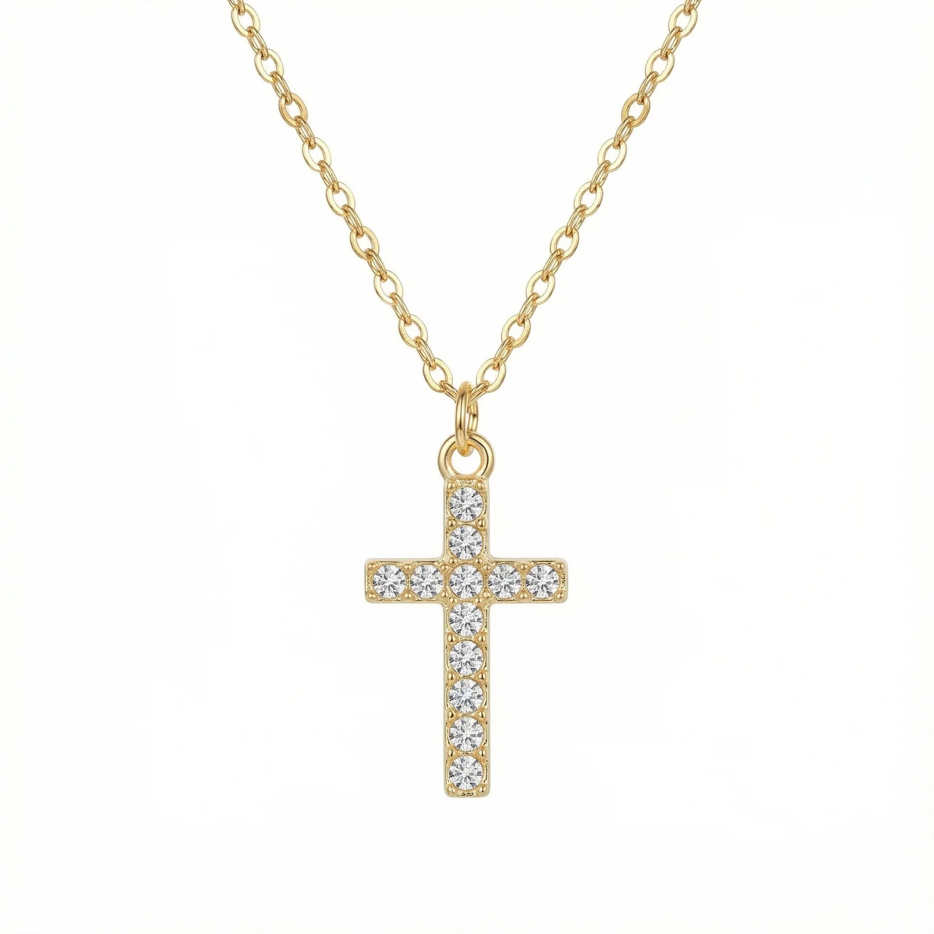 Crystal Cross Pendant Necklace