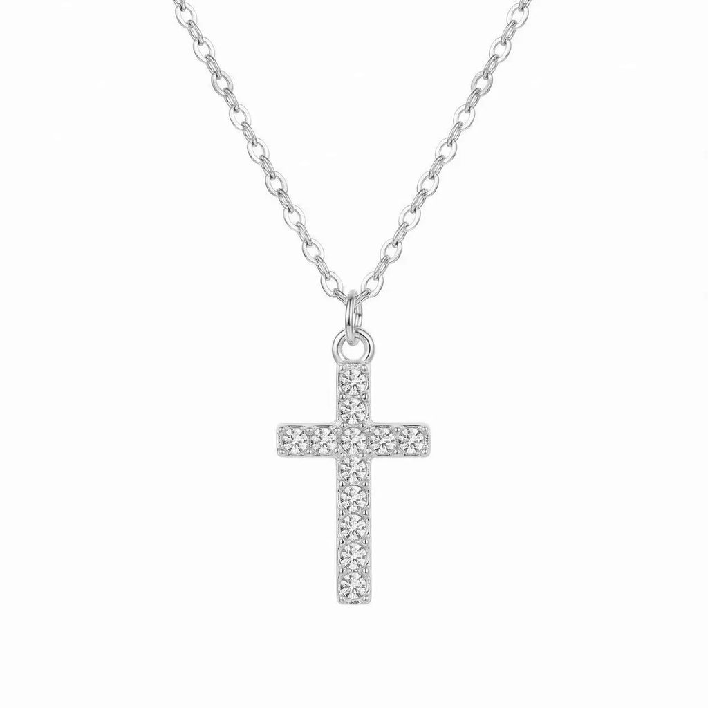 Crystal Cross Pendant Necklace