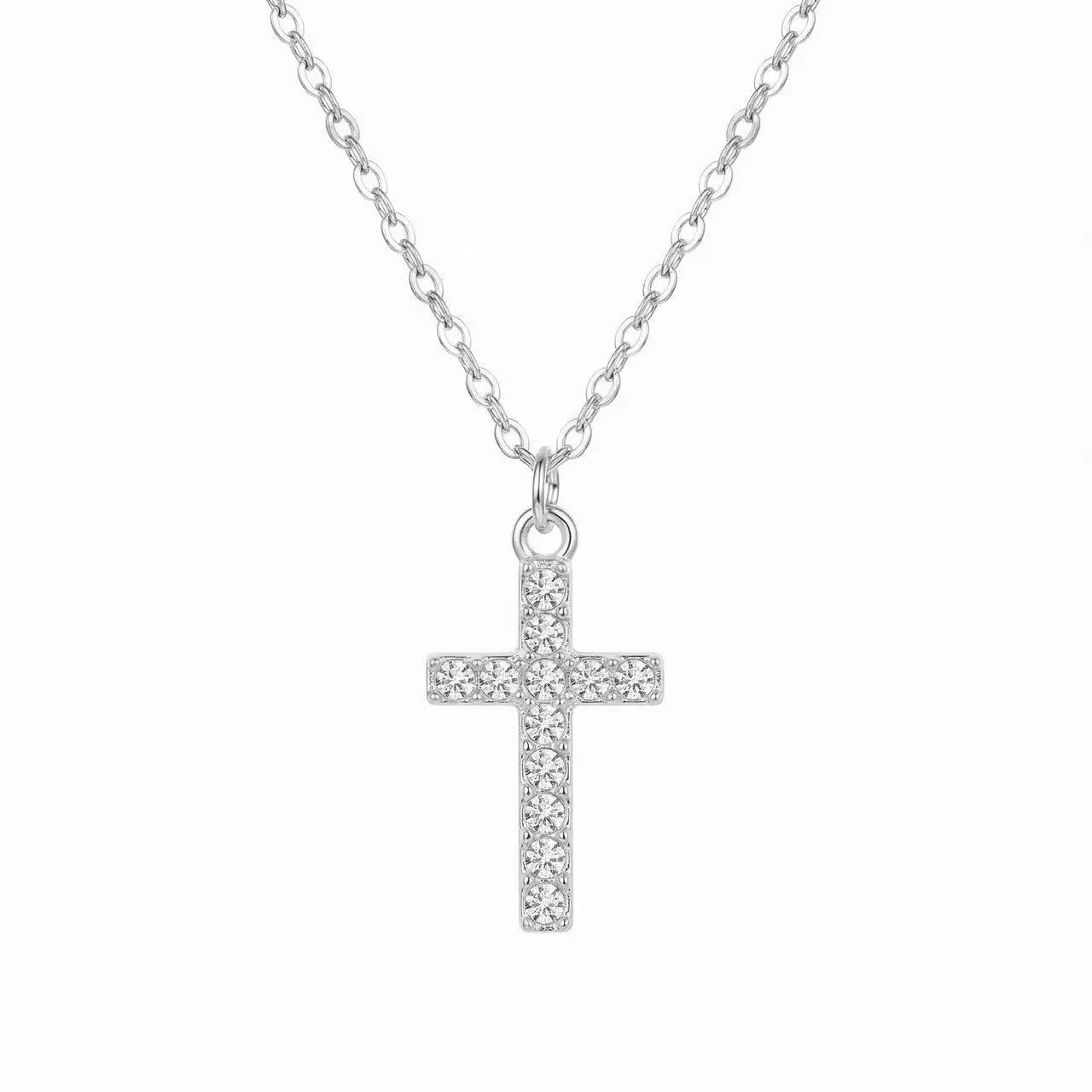 Crystal Cross Pendant Necklace
