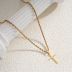 Minimalist Cross Pendant Necklace