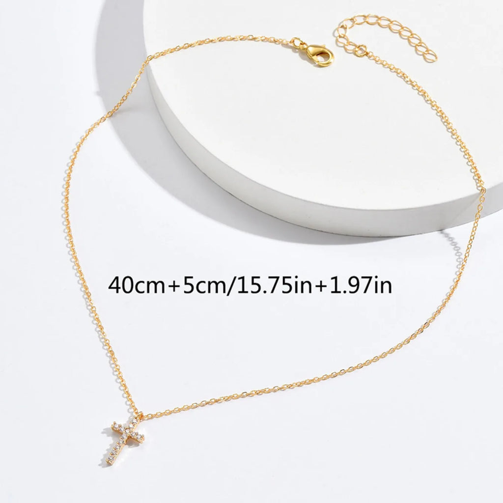 Crystal Cross Pendant Necklace