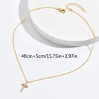 Crystal Cross Pendant Necklace