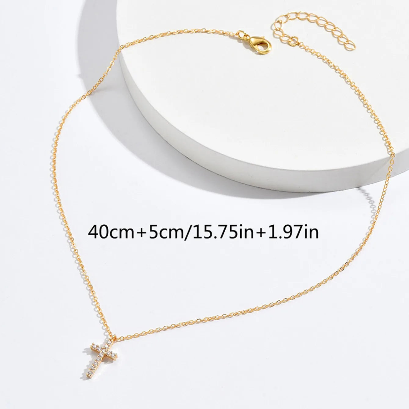 Crystal Cross Pendant Necklace
