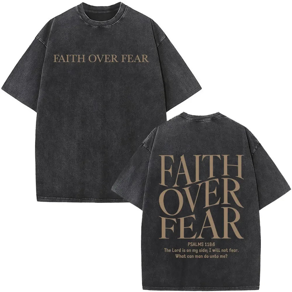 Vintage Faith Over Fear Tee