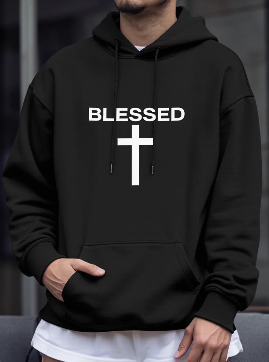 Cross Lettering Hoodie