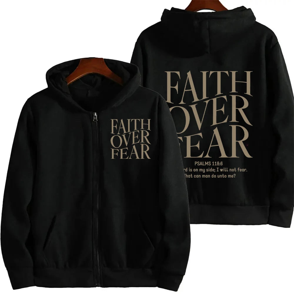 Faith Over Fear Zip Hoodie