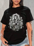 Virgin Mary Floral Tee