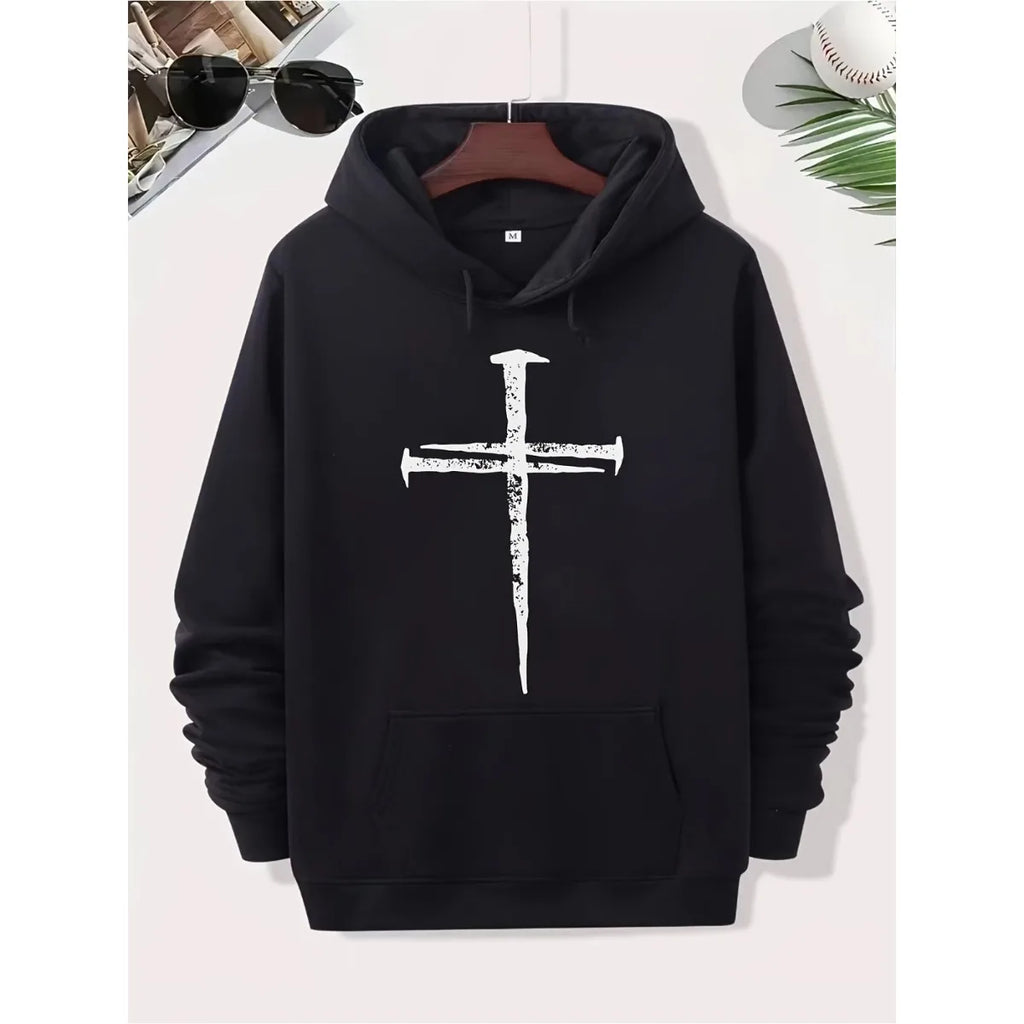 Cross Pattern Hoodie