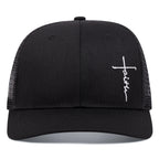 Cross Embroidery Trucker Cap