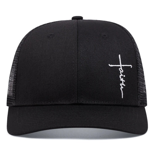 Cross Embroidery Trucker Cap