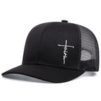 Cross Embroidery Trucker Cap