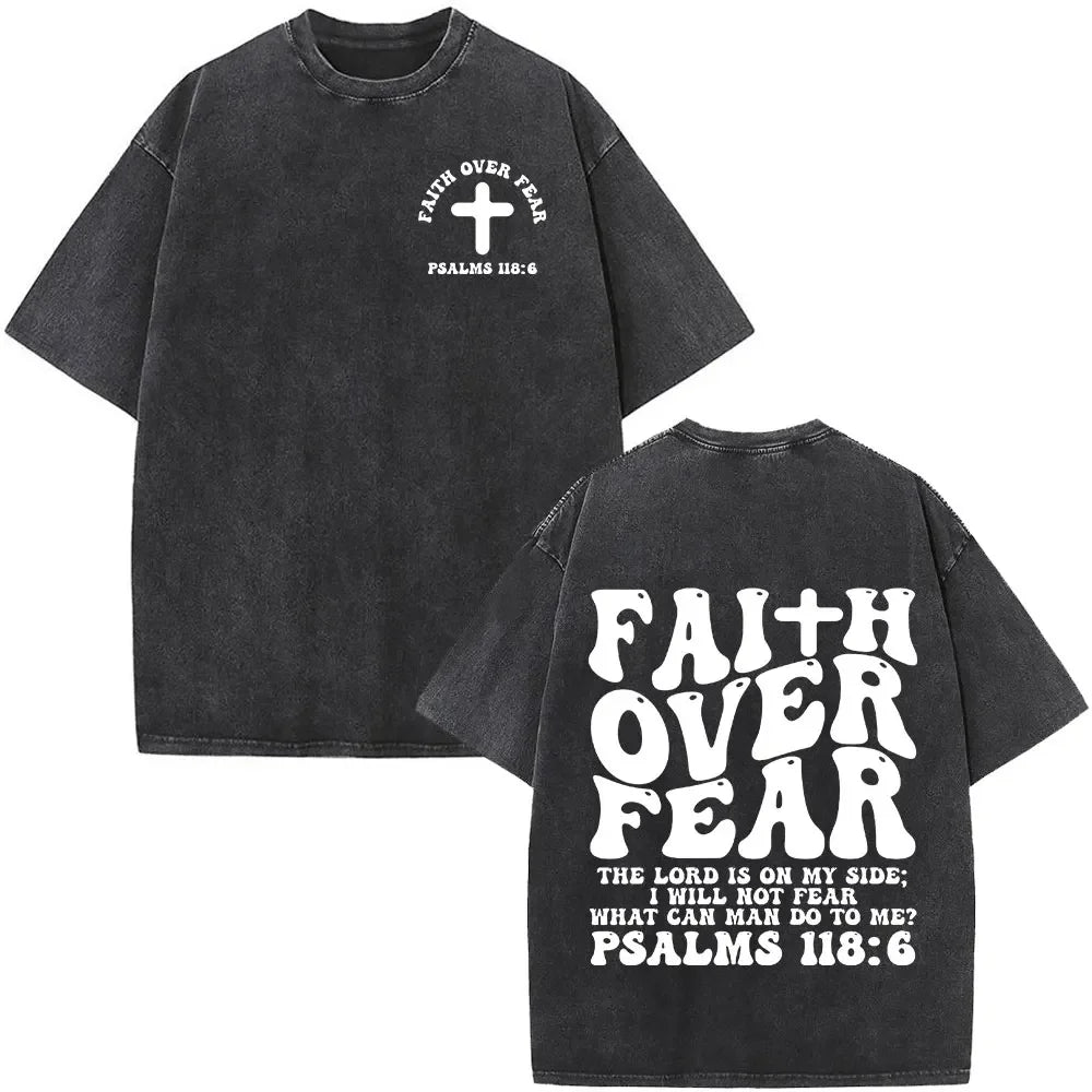 Vintage Faith Over Fear Tee